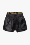 VERSACE VERSACE LOGO-PATCHED SHORTS