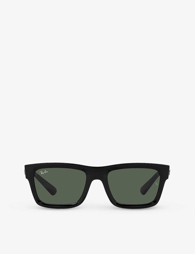 Ray Ban Sunglasses Unisex Warren Bio-based - Black Frame Green Lenses 54-20