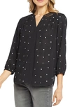 Nydj High/low Crepe Blouse In Dew Drop