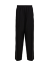 Balenciaga Black Viscose Wide Pants With Elastic Waist In Black