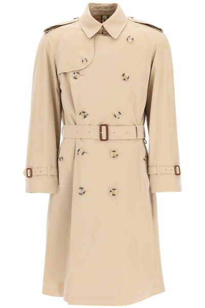 Burberry The Chelsea Heritage Double-breasted Cotton-twill Trench Coat In Beige