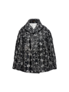 Comme Des Garçons Lace Detailed Jacket In White/black