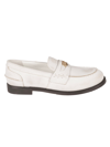 Miu Miu Patent Leather Penny Loafers In White