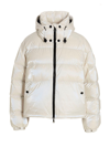 Moncler Moselotte Metallic Puffer Jacket In White