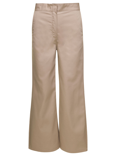 Palm Angels Reversed Waistband Chino In Beige