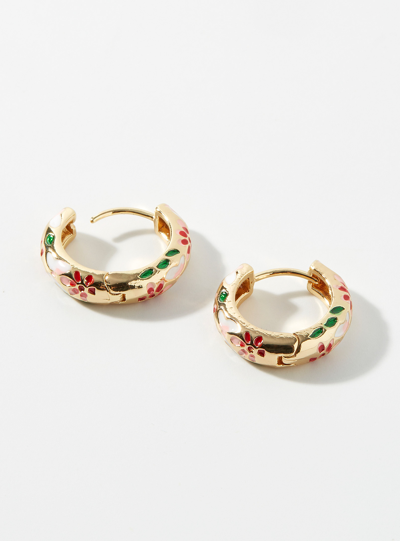 Simon's Mythical Flower Hoops In Assorted