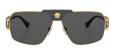 Versace 0ve2251 100287 Navigator Sunglasses In Grey