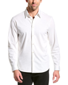 Theory Irving Linen Shirt In Optic White
