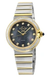 Gv2 Sorrento Swiss Quartz Diamond Bracelet Watch, 32mm In Two Tone