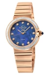 Gv2 Sorrento Diamond Embellished Bracelet Watch, 32mm In Rose Gold