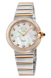 Gv2 Sorrento Swiss Quartz Diamond Bracelet Watch, 32mm In Two Tone