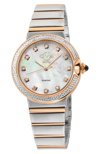 Gv2 Sorrento Swiss Quartz Diamond Bracelet Watch, 32mm In Two Tone