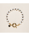 JOEY BABY 18K GOLD PLATED FRESHWATER PEARL WITH BLACK JAPANESE BEADS