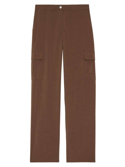 Theory Straight-leg Cargo Trousers In Pecan