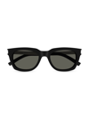 Saint Laurent Women's Combi Corner Angle Bold 53mm Rectangular Sunglasses In Black