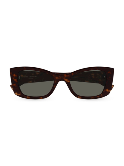 Saint Laurent Women's Ultra Cat-eye Injection 52mm Sunglasses In Havana