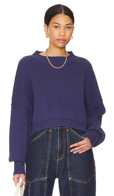 Free People Easy Street Crop In Navy