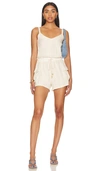 Heartloom Opal Romper In Putty In Beige