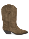Isabel Marant Duerto Suede Cowboy Boot In Khaki