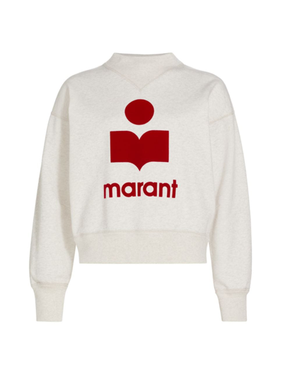 Isabel Marant Étoile Women's Moby Cotton-blend Logo Sweatshirt In Light_pink