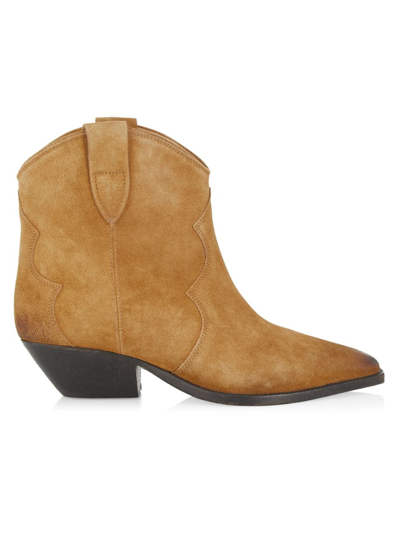 Isabel Marant Women's Dewina 55mm Suede Ankle Boots In Camel