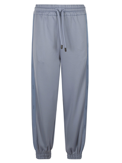 Fendi Drawstring Waist Logo Sided Track Trousers In Perfect