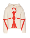 Jw Anderson Anchor Logo Merino Hoodie In White