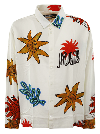 Jacquemus Graphic-print Long-sleeved Shirt In 1eg