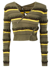 Jacquemus Le Cardigan Tordu Striped Knit Cardigan In 590
