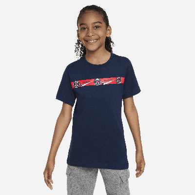 Nike Paris Saint-germain Big Kids'  Soccer T-shirt In Blue