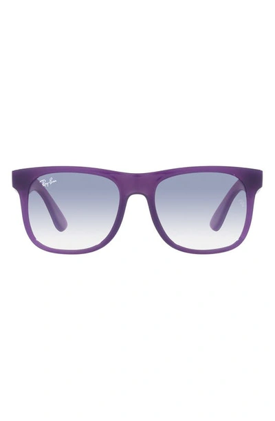 Ray Ban Ray-ban Kids' Junior Justin 48mm Gradient Small Square Sunglasses In Opal Violet