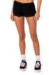 Edikted Carla Low Rise Micro Shorts In Black