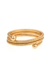 Ettika Spring Band 18k Gold Plated Cuff Bracelet