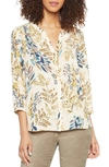 Nydj High/low Crepe Blouse In Elm Hill