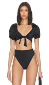 Cleobella Maude Swimsuit Top In Black In Black