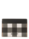 BURBERRY BURBERRY BROWN AND WHITE CARDHOLDER WITH SIGNATURE CHECK MOTIF MAN