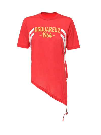 Dsquared2 T-shirt With Logo In Rosso