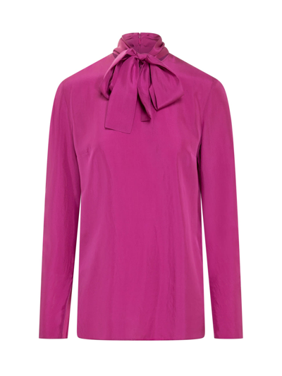 Dsquared2 Tie Neck Blouse In Blu