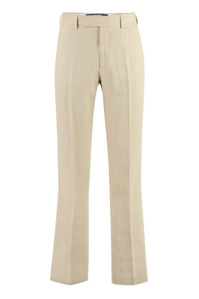 Jacquemus Straight-leg Linen Trousers In Beige