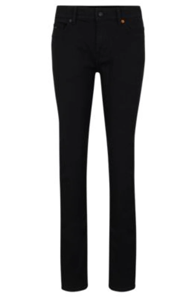 Hugo Boss Delaware Bo Mens Slim Fit Comfort-stretch Black Jeans Nos In Black 003