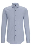 HUGO BOSS SLIM-FIT SHIRT IN MICRO-STRUCTURED STRETCH COTTON