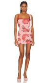 Guizio Women's Floral Mesh Minidress In Pink