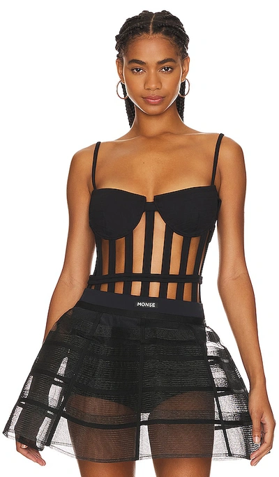 Monse Cut-out Structured Mini Skirt In Black