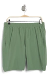 Z By Zella Traverse Woven Shorts In Green Elm