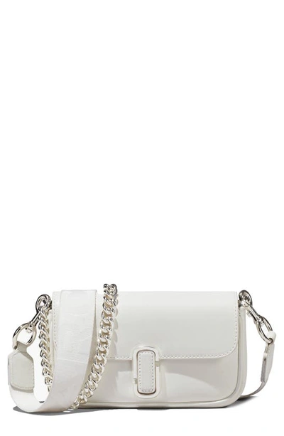 Marc Jacobs The J Marc Mini Shoulder Bag In White/ Silver