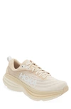 Hoka One One M Bondi 8 Man Sneakers Beige Size 9 Textile Fibers In Shifting Sand / Eggnog