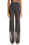 Lapointe Paneled Sheer Mesh Pants In Black