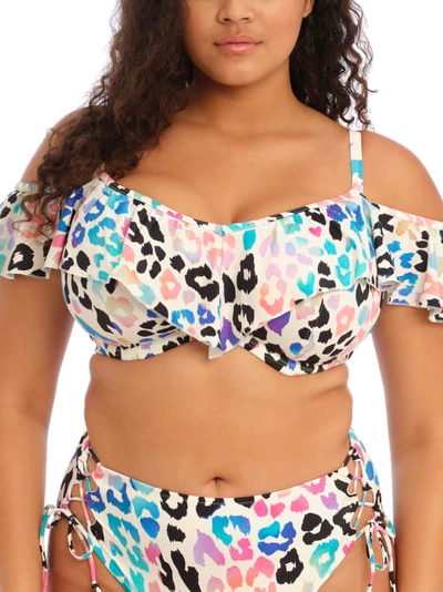 Elomi Plus Size Party Bay Ruffle Underwire Bikini Top In Multi
