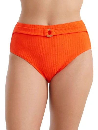 Pour Moi Cali High-waist Control Bikini Bottom In Orange