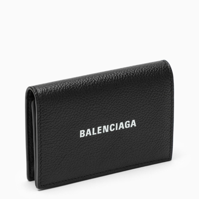 Balenciaga Black Grained Leather Card Case